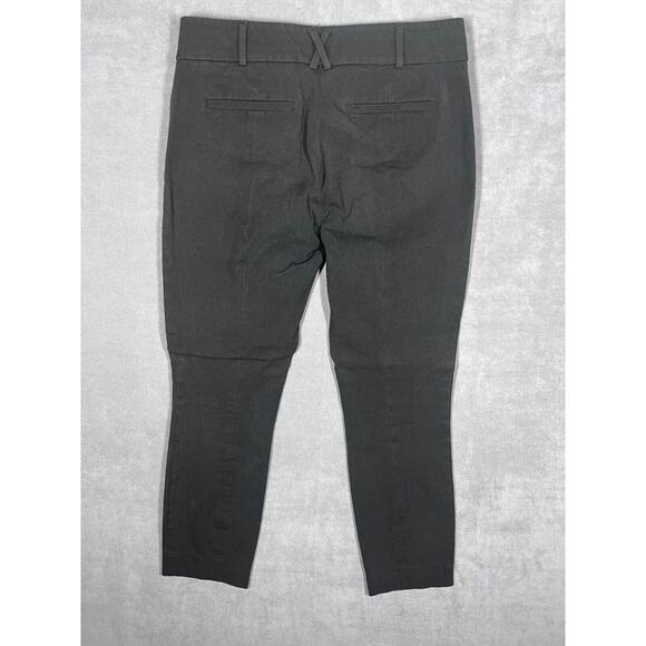 Anthropologie Cropped Pants Women's 4 Black Low Rise Slim Fit Pockets Classic - Picture 2 of 7